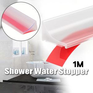 Bathroom Water Stopper Silicone Retaining Strip Water Shower Dam Flood Barrier Dry And Wet Separation Blocker