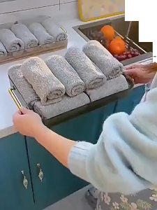 EFHL0811 Kain Lap Dapur Microfiber Anti Minyak Serap Air Cepat Kering Lap Serbaguna