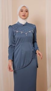Oneset Felicia Kurung Melayu Dress Setelan Wanita Baju Kondangan Kekinian Full Payet