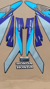 STRIPING STICKER HONDA WIN 100 1997 1998 Cyan Biru Ungu Fullset Berkualitas
