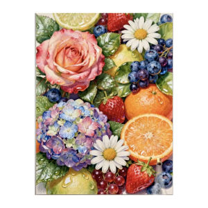 Jigsaw Puzzle 500/1000/1200/2000PCS Fruits Flowers Still Life Artwork Stress Relief Puzzle Wall Art Decor Gift