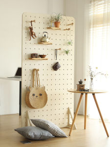 XIAOMUNOLIANGPIN | Folding Room Divider Shelf Wooden