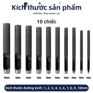 Bộ 25 Dụng Cụ Đục Lỗ Da Dao Cắt Tròn 1-22mm Dụng Cụ Đục Thủ Công DIY Cho Các Dự Án Thủ Công