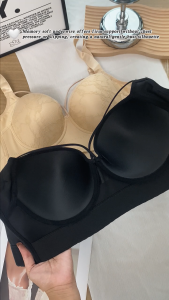 FallSweet Plus Size B C D E Cup Women Corest Lace Bra with 8 Hooks Push Up Bra Coli Seamless Full Back Coverage Bras Baju Dalam Wanita saiz besar Beige Black