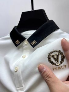 Classy Embroider T-Shirt Mens Lapel 2024 Summer New Arrival Men Paul Polo Shirt Short Sleeve Trendy Silm Tops
