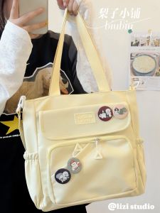 K-style Minimalist Easiest for Match Large Capacity Shoulder Bag Young Adult Handbag Student Tuition School Bag Commuter Tote