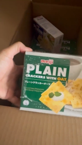 Bánh Plain Cracker quy giòn vị Yến Mạch và loại ăn kiêng không đường Meiji 104g Thương hiệu: Meiji (Nhật Bản) Meiji Plain Crackers with Oat