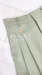 NAMARI - Pocky Pants - Celana Panjang Kulot Highwaist Trouser Polos Basic Kerja Korean Kantor Wanita