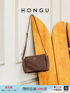 Red Valley Ladies Leather Tote Bag Shoulder Bag Commuter Cowhide Pillow Shaped Pure Color Retro Artistic Style Handbag