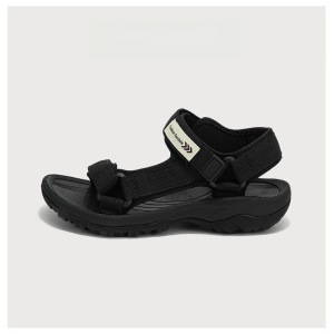 Export Black Sports Sandals Womens Summer 2024 New Arrival Shit Feeling Flats Outdoor Casual Womens Beach Shoes