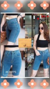 ⭐มีไซส์ใหญ่จ้า กางเกงยีนส์ การเกงยีนส์ผู้หญิง กางเกงยีนส์ขาสั้น กางเกงขาสั้นผู้หญิง กางเกงยีนส์แฟชั่น ยีนส์ขาสามส่วน A011