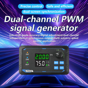 Aideepen | DC 5-24V Dual Signal Generator Square Pulse Wave Frequency Meter 1Hz-150kHz Output PWM150 for Electrician Tool