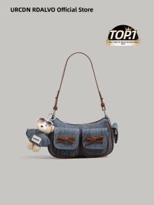 URCDN RDALVO | High-Quality Denim New 2026 Womens Shoulder Handbag
