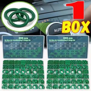 595Pcs Car Air Conditioning Compressor Seals O-Ring 42 Sizes Nitrile Rubber O Rings Kit Automotive AC Plumbing Faucet Gaskets