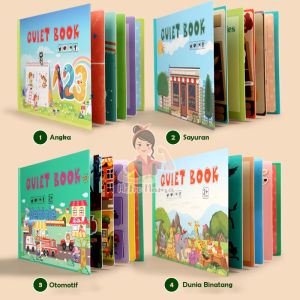 Buku Stiker Velcro Mainan Edukasi Anak QUIET BOOK Puzzle Sticker