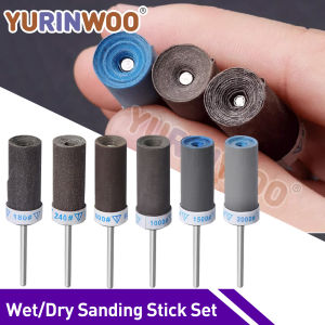 18Pcs Cylindrical Sandpaper Grinding Rod Set 180-2000 Grit 3mm Shank Polishing Head For Jewelry Craft Polishing Work