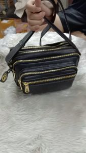 GPBAGS GP163 กระเป๋าสะพาย หนังวัวชามัวส์ อัลายจระเข้ CCO ขนาด 9x6x5.5 นิ้ว 6 ช่องซิป