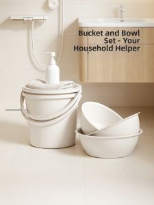 FaSoLa | Lidded Portable Dormitory Plastic Bucket Set