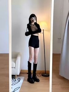 (Stock in KL-133) Short Pant Korean Women Style Slim High Waist