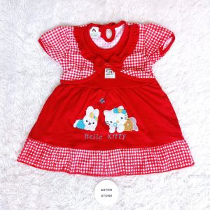 Dress Bayi Perempuan 3-12 Bulan Baju Gaun Bayi Motif Lucu Hello Kitty Baju Anak Cewek Keren 1 Tahun