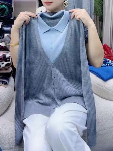 UYFY | Gray Womens Slimming Casual Knit Cardigan