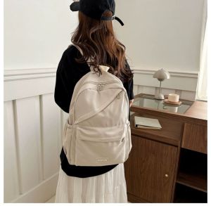 Ready Stock Nylon Fashion School Bag Travel Backpack High Quality Large Waterproof Backpack