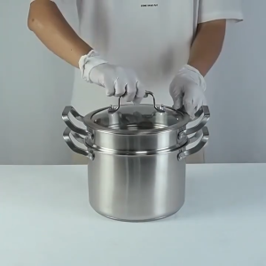 Stainless Steel Pasta Stock Pot with Strainer Basket Noodle Cooker Steamer Deep Fryer Soup Pan Compatible Induction Cooker for Home Kitchen | Ships Today