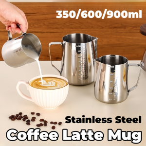 Stainless Steel Coffee Latte Pitcher Cappuccino Coffee Milk Frother Mug Milk Foam Sculpture Coffee Jug