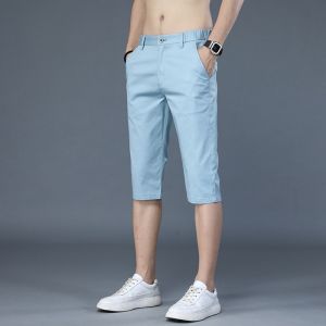 ROMON | Summer Lightweight Loose Straight Cotton Casual Business Elastic Sport Shorts