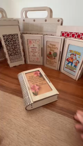 Book-Shaped Wooden Gift Box for Mother’s Day | Pink Lily Floral Quote | HL Makes - FB25-41