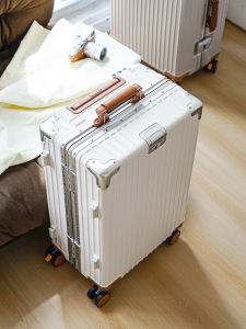MANLVSHI | Durable Aluminum Frame Suitcase with Lock 28 Inch