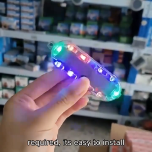 ไฟเตือนความปลอดภัยขณะขับขี่กลางคืนสำหรับจักรยาน/มอเตอร์ไซค์/รถยนต์ พลังงานแสงอาทิตย์ไร้สาย ชาร์จอัตโนมัติ