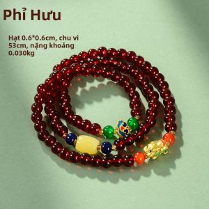 ZANGCUN | Vòng Tay Hạt Garnet Không Phân Biệt Giới Tính 108 Hạt