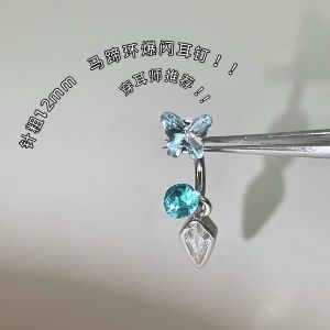 Medical Grade Titanium Alloy F136 Hoop Earrings Ear Studs Prevent Allergy Ear Hole Worm Screw on Ear Cuff Fashion Jewelry