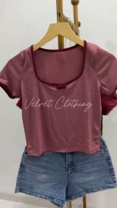 Atasan Crop Pita Wanita / Crop Top Bow Knit / Atasan Korean Wanita 5691