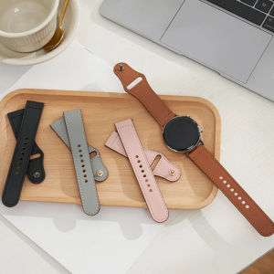 PU Leather Strap for Samsung Galaxy Watch 6 Classic/6/5/4/Active 2 Women Men 20mm Band 22mm Leather Strap for Huawei GT 4 Pro/4/3/2 for Amazfit Watch Wristband