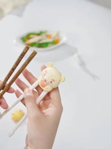 Suncha | Child Training Chopsticks Chicken Wing Wood Short Wooden Chopsticks for Elementary School Students