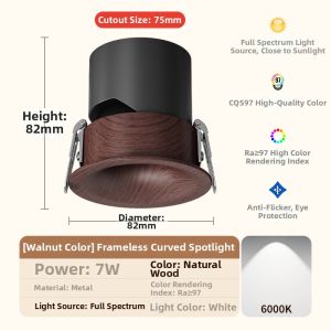 TONGZHIGUANG | Recessed Anti-glare Wash Wall Ceiling Light