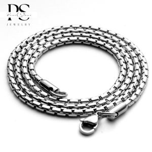 Leisure Style Street Boy Long Chain Necklace 3mm Thick Stainless Steel Hip Hop Chains for Men Boys Boss