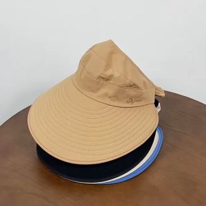 Nón Vải Chống Nắng Hở Đầu Vành Cụp Đính Nơ - 100style