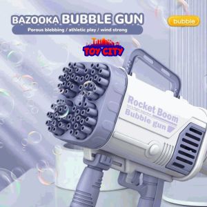 64 Hole Rechargeable Electric Light Bubble Gun Rocket Launcher Bubble Machine Outdoor Toy Rainbow Bubble [READY STOCK]