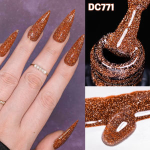 Red Reflective Glitter Gel Nail Polish Sparkling Glitter Flashy Semi-permanent Soak Off Nail Art UV Gel Varnish Nail Supplies