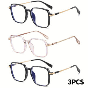3PCS Reading Glasses for Women Equipped with A Large Frame and A Magnification of+1.0 To+4.0 Suitable for Reading Books