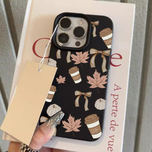 Maple Leaf Coffee Pattern Phone Case For iPhone 17 Air 11 12 13 14 15 16 17 Pro Max 14 Plus X XS XR 17 Pro Shockproof Soft Cover