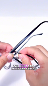 Tali Kacamata Bahan Kulit PU Kepang Clara Aksesoris Kacamata Gantungan Kalung Frame Kacamata Anti Jatuh