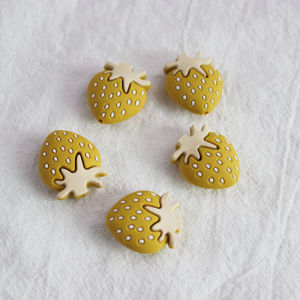 Adorable Strawberry Silicone Beads Baby Teeth Grinding Accessories Chewing Fun for Infants Tooth Gel Beads Dental Health