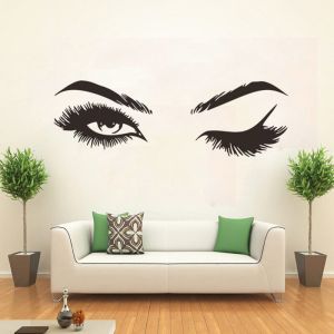 INS Wall Stickers Eyelashes Home Wallpaper Artistic Decoration Eyelashes Eyebrows Eyes Living Room Background Stickers Bedroom Decoration