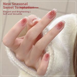CHUBEISHI | Nude Gel Polish Set with Pink Blush Ice Sparkle for High-End Nail Salon