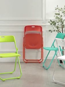 OTA-Folding Chair Designer Chair desk chair Simple Office Back Chair Office Chair Kerusi Lipat Dining Chair Leisure Seat 折叠椅