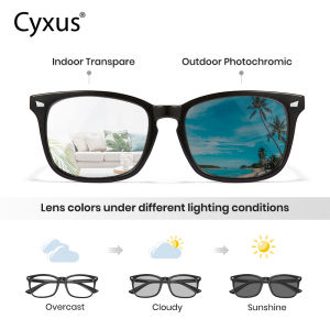 Cyxus Photochromic Lenses Foldable Anti Blue Light Glasses For Men Women Computer Folding Glasses Anti Reflective Eyeglasses Anti Glare Gaming Spectacle Anti Eye Strain 8082i02